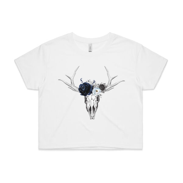 Sons of Serif Skull Design - Womens Crop Tee Thumbnail
